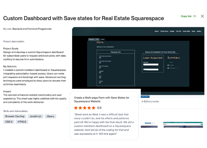 Multi-step form for Squarespace