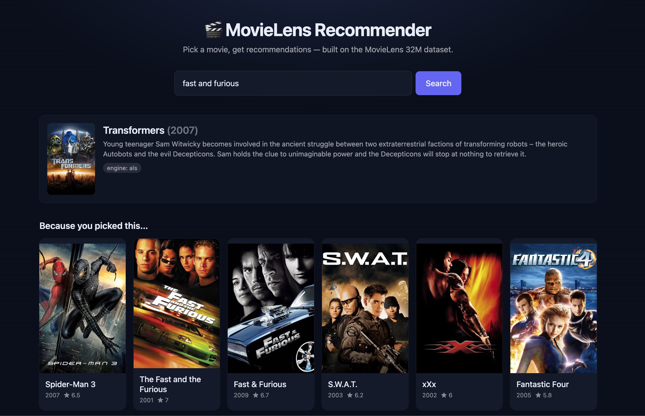 Movies Recommender screenshot 1