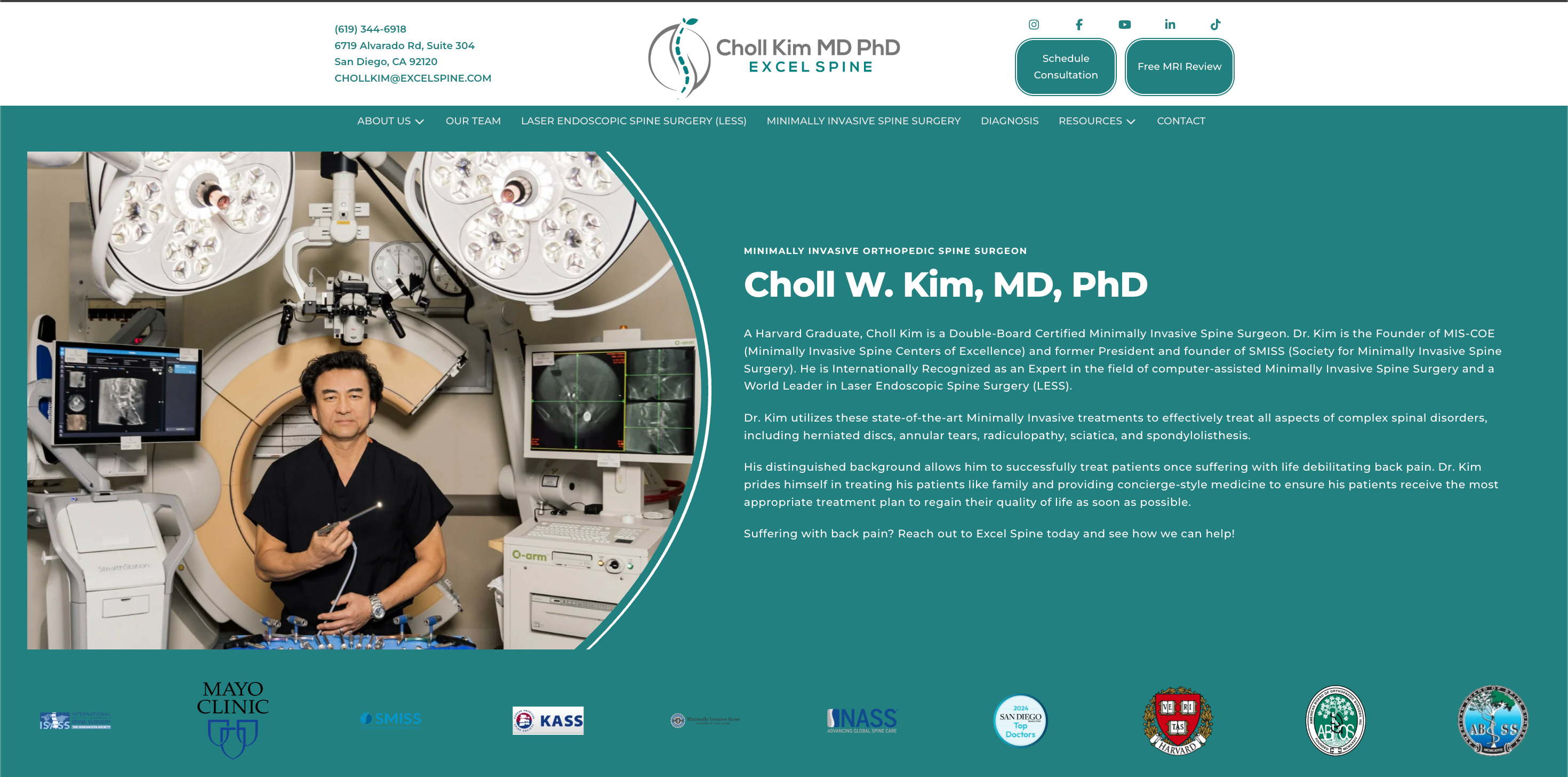 Excel Spine WordPress Website — screenshot 2