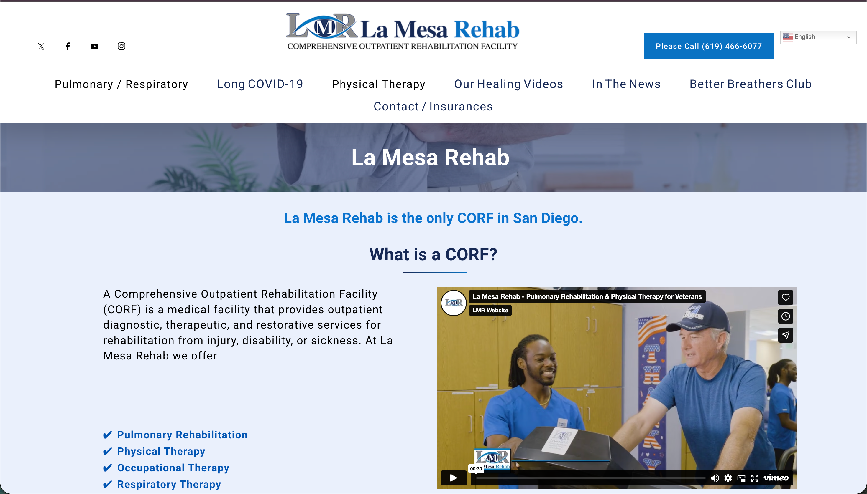 La Mesa Rehab Squarespace Website