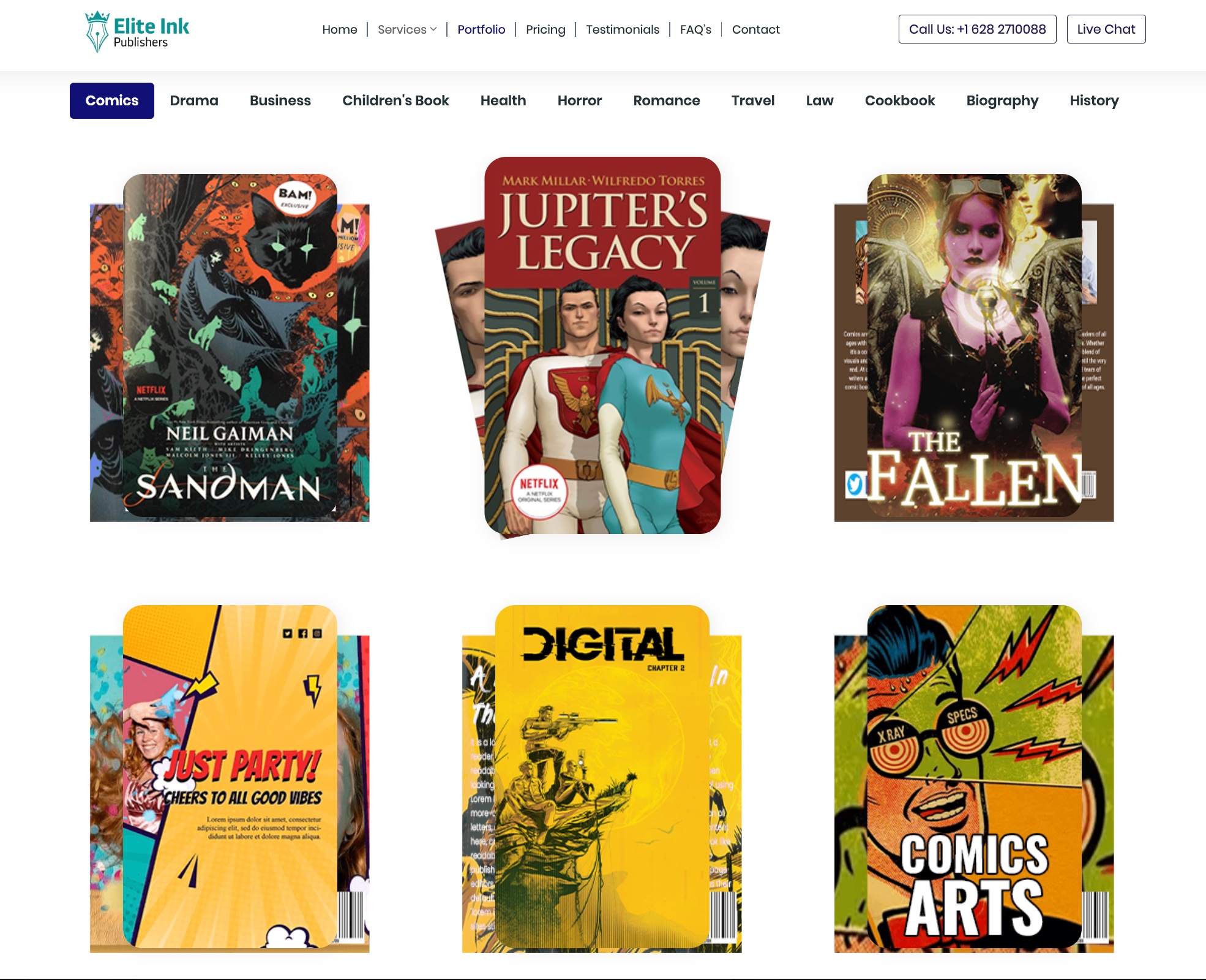 Elite Ink Publishers PHP Website — screenshot 2